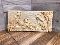 Obraz płaskorzeźba Święta Rodzina VI idealny prezent na ślub, Komunie