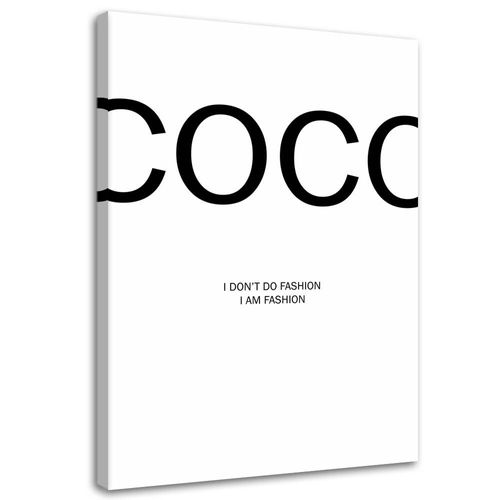 OBRAZ NA PŁÓTNIE Napis Coco Chanel Moda 40x60 na Arena.pl
