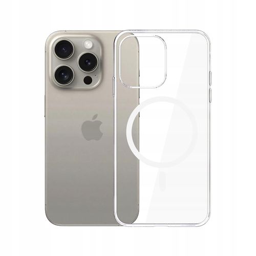 Etui plecki cover z MagSafe na tył Apple iPhone 15 Pro - 3mk Clear MagCase na Arena.pl