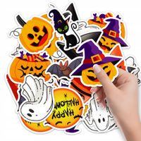 NAKLEJKI NA ZESZYT NALEPKA Z POSTACIAMI HALOWEEN HORROR DYNIA WZORY 10SZT