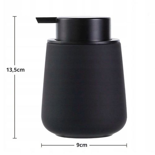 Dozownik mydła Dyspenser Płynu Ceramiczny Czarny Duży Ręczny z pompką na Arena.pl