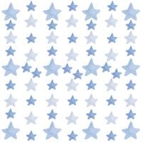 Naklejki Dla Dzieci Akwarelowe Niebieskie GWIAZDKI Boho ZESTAW 60cm x 30cm