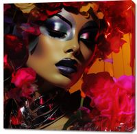 Obraz 100x100cm Kwiecista Diva