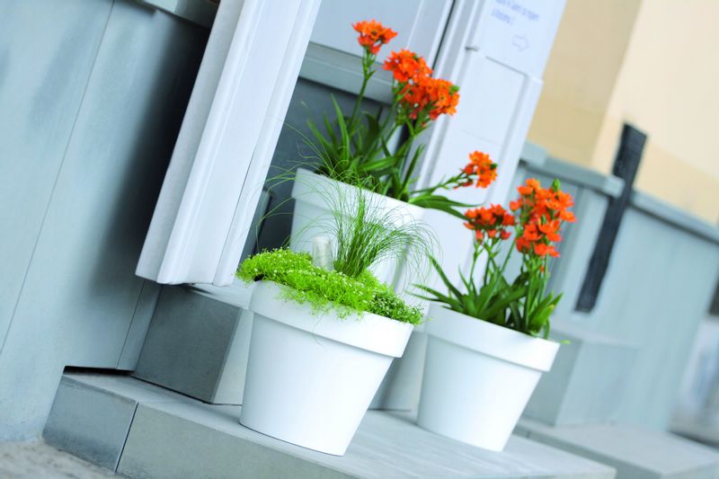 Doniczka okrągła Lofly DLOF250 z podstawką | Antracyt zdjęcie 10