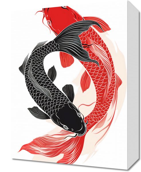 Obraz 30x40cm Yin i Yang Koi zdjęcie 1