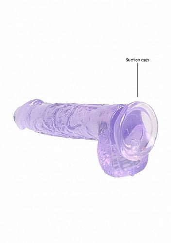 6 / 15 cm realistic dildo with balls   purple na Arena.pl