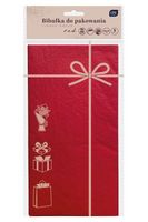 BIBUŁKA DO PAKOWANIA PREZENTÓW 50X70 CZERWONA INTERDRUK