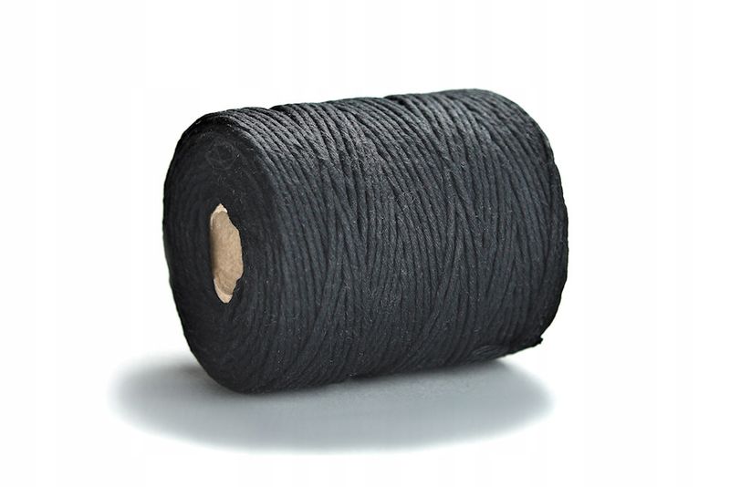 SZNUREK bawełniany czarny 2mm 250g 135m zdjęcie 3