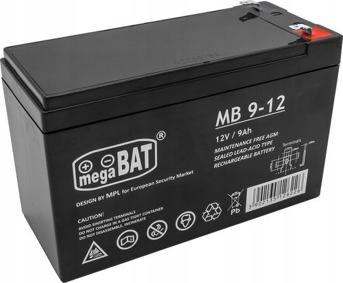 Akumulator AGM BEZOBSŁUGOWY 12V 9Ah (wymiar 7,2Ah) ALARM UPS na Arena.pl