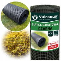 Ogrodzeniowa Siatka Rabatowa Rabatkowa 0,6x25m Plastikowa PCV Czarna