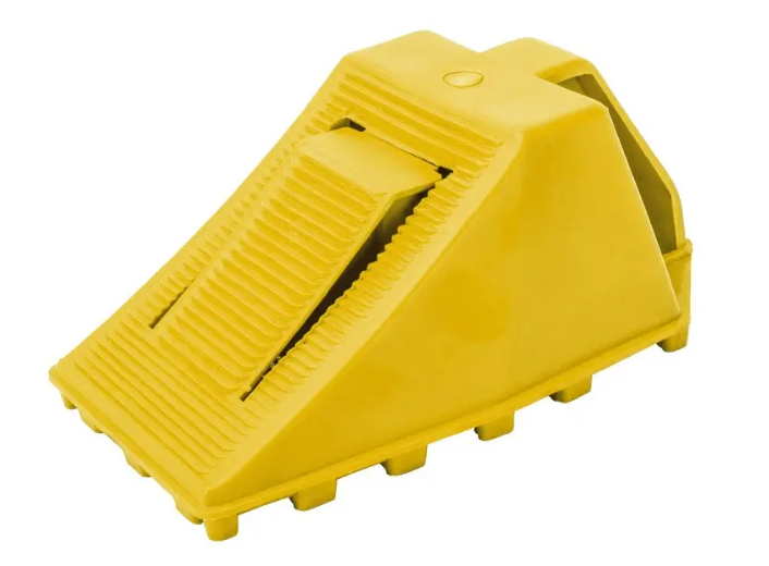 Klin blokada pod koła  9cm żółty zdjęcie 1