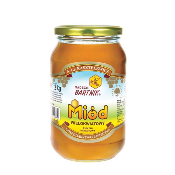 Bartnik Miód wielokwiatowy 1,2 kg zdjęcie 1