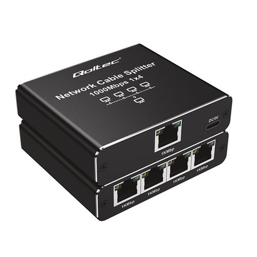 Qoltec Splitter Ethernet 1x4 RJ45 1000Mb/s USB-C na Arena.pl