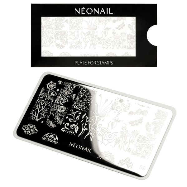 NEONAIL Blaszka do stempli stamping plate 09 zdjęcie 1