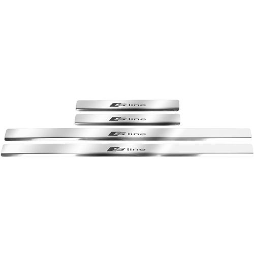 Listwa progowa AUDI Q5 FY SLINE Stal nierdzewna 304 połysk z czarnymi liter na Arena.pl