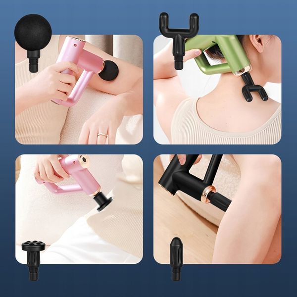 Pistolet do masażu Massage Gun Mini Czarny 4 końcówki Extralink zdjęcie 6