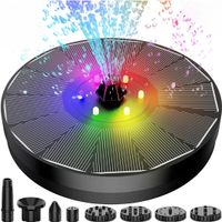 FONTANNA SOLARNA OGRODOWA LED PŁYWAJĄCA POMPA WODY DO OCZKA WODNEGO RGB