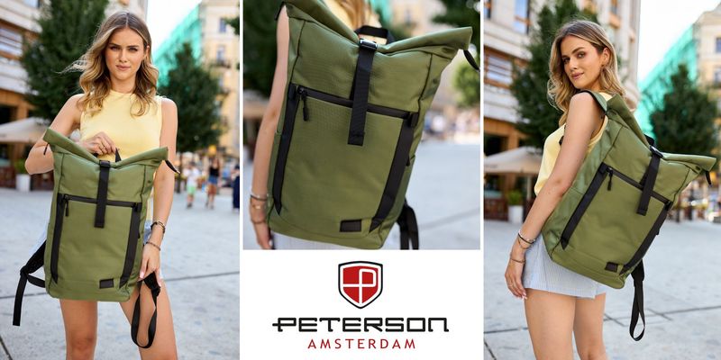 plecak miejski ptn rio-9107 green zdjęcie 2