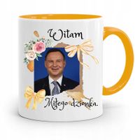 Kubek Żółty Prezydenta Andrzej Duda Pis Dla Ciebie Z Nadrukiem Ze Zdjęciem