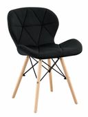 Krzesło tapicerowane welwet Zoe II czarne do kuchni i jadalni
