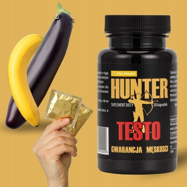 HUNTER TESTO TABLETKI NA POTENCJĘ EREKCJĘ LIBIDO POZIOM TESTOSTERONU WZWÓD zdjęcie 4