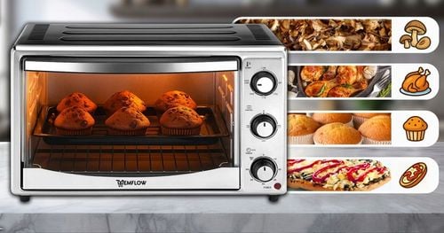 MINI PIEKARNIK PIECYK ELEKTRYCZNY Z TERMOOBIEGIEM DO PIECZENIA 25L na Arena.pl