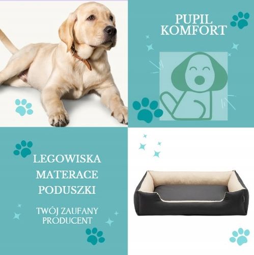 Legowisko dla psa 90x60 poducha materac GRAFIT na Arena.pl