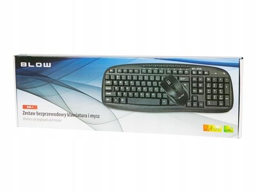 ZESTAW BIUROWY GAMINGOWY KLAWIATURA MYSZKA BEZPRZEWODOWA USB CICHA ADAPTER na Arena.pl