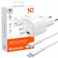 mcdodo szybka ładowarka sieciowa zasilacz do iphona typ c usb-c 20w kabel