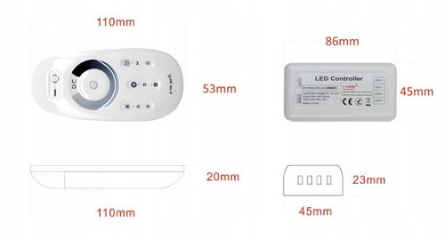 Ściemniacz Sterownik Do Taśm LED z Pilotem Dotykowym 3x4A 288W na Arena.pl