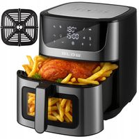 AIR FRYER FRYTKOWNICA BEZTŁUSZCZOWA DUŻA MISA XL 8L 2 GRZAŁKI MOCNA