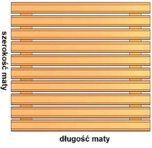 Mata z termowanego drewna jesionowego 65 x 40 x 2,7cm na Arena.pl