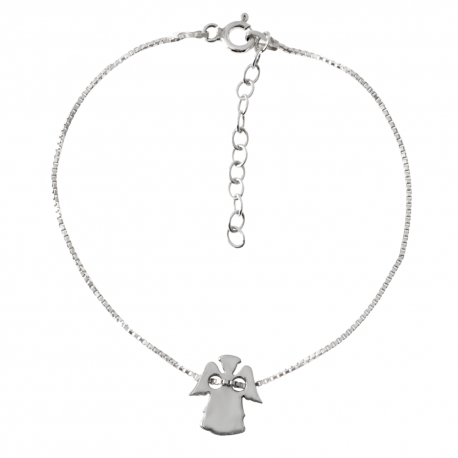 SREBRNA BRANSOLETKA CELEBRYTKA ANIOŁEK PRÓBA SREBRA 925 GRAWER GRATIS na Arena.pl