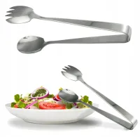 SZCZYPCE KUCHENNE 28CM DO MIĘSA SAŁATEK MAKARONU STAL NIERDZEWNA UCHWYT