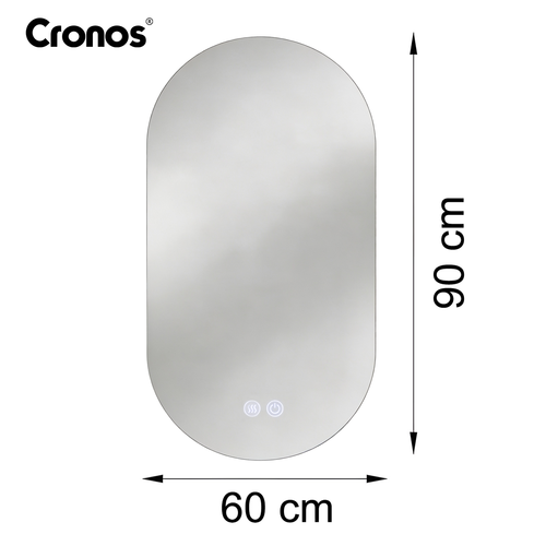 Lustro podgrzewane Cronos owalne 60x90cm na Arena.pl