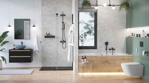 Glad bateria umywalkowa stojąca wysoka, czarny soft na Arena.pl