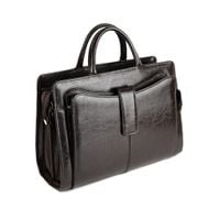 516 Skórzany Damski Kuferek Biznesowy - brąz KEMER