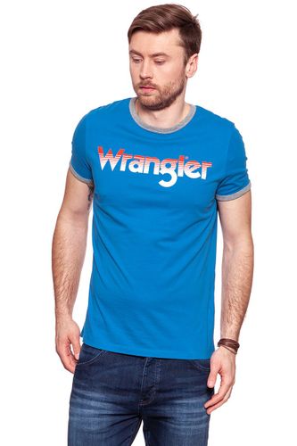 WRANGLER LOGO RINGER TEE DEEP WATER W7B68FQDF L na Arena.pl