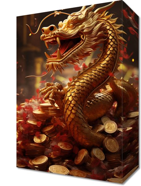 Obraz 20x30cm Smok Bogactwa zdjęcie 1