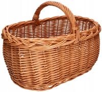 KOSZ KOSZYK WIKLINOWY NA ZAKUPY PIKNIK GRZYBY 45 CM WIELKANOC