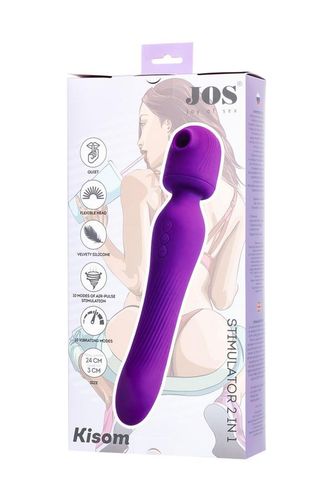 JOS Stimulator 2 in 1 Kisom, silicone, purple, 13 cm na Arena.pl