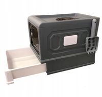 Duża kuweta z szufladą składana + ŁOPATKA (F050)