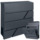 Duża skrzynka pocztowa na listy gazety ulotki pocztę A4 szary antracyt