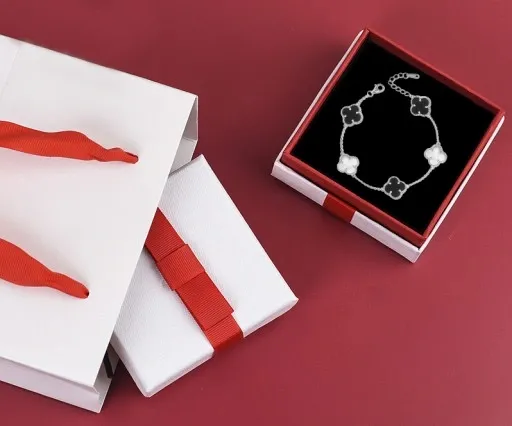 BRANSOLETKA Srebrna Damska SREBRO pr.925 Koniczyna Onyks Perłowa Koniczynka zdjęcie 11