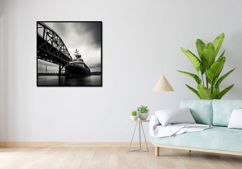 Plakat 90x90cm Statek przy Moście na Arena.pl