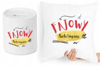 Dla Marketingowca Zestaw Poduszka + Skarbonka Z Nadrukiem Ze Zdjęciem