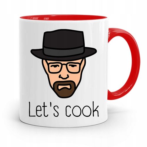 Kubek Czerwony Dla Kucharza Kucharki Let's Cook Z Nadrukiem Ze Zdjęciem na Arena.pl
