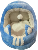 Niebieskie Legowisko dla kota budka 40x40x35cm KITTY