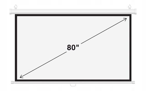 CAMROCK MATTE EKRAN PROJEKCYJNY 80 CALI DO PROJEKTORA RZUTNIKA BIAŁY na Arena.pl
