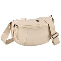 beżowa nerka damska z poliestru zawieszona na regulowanym pasku - peterson